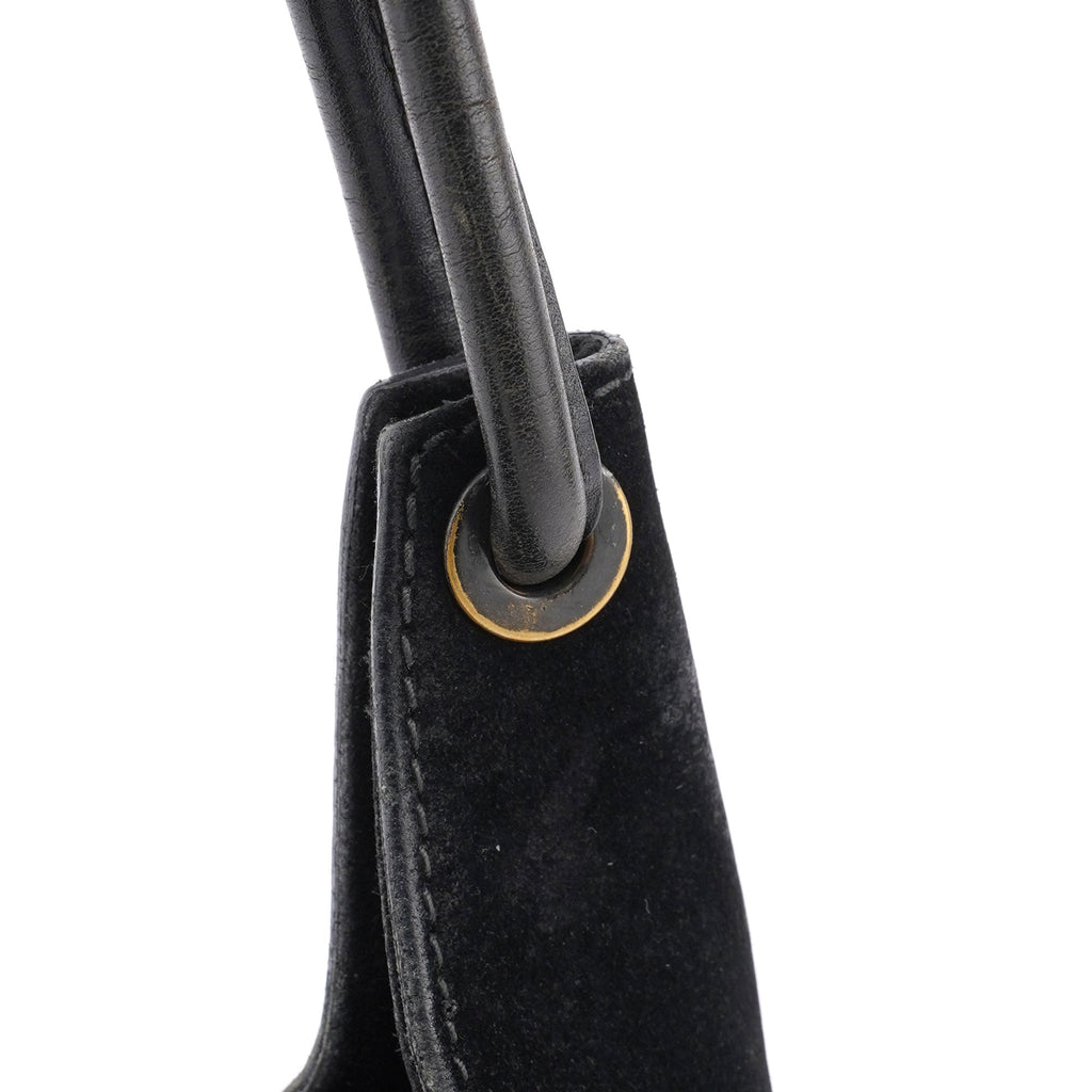 Black Suede Shoulder Bag
