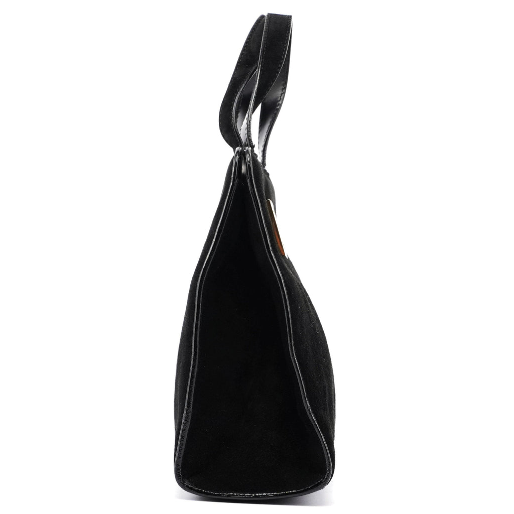 Black Suede Square G Mini Tote