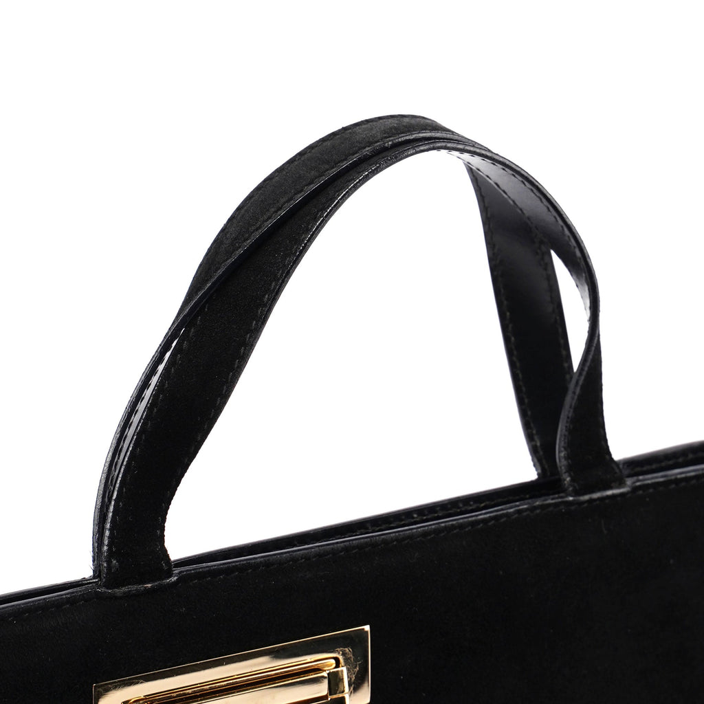 Black Suede Square G Mini Tote