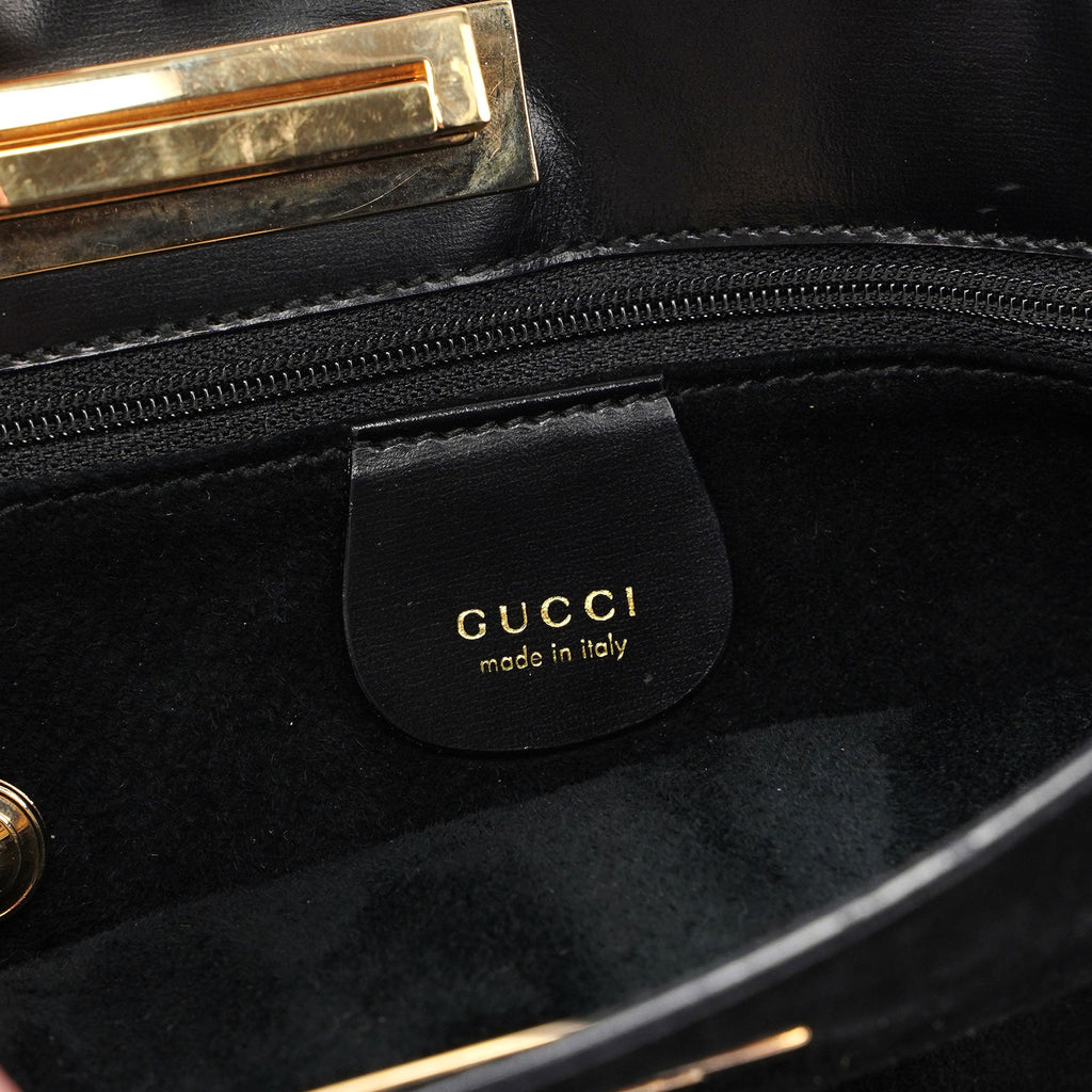 Black Suede Square G Mini Tote