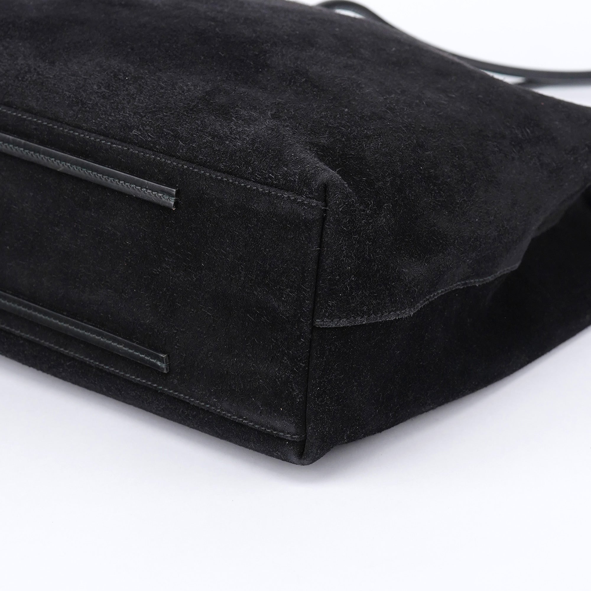 101340 Black Suede Tote Bag