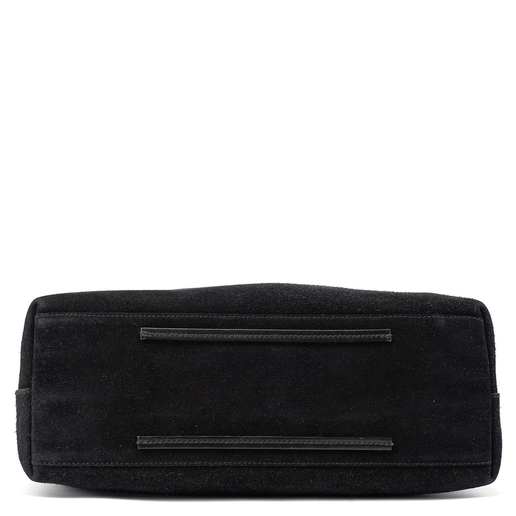 101340 Black Suede Tote Bag