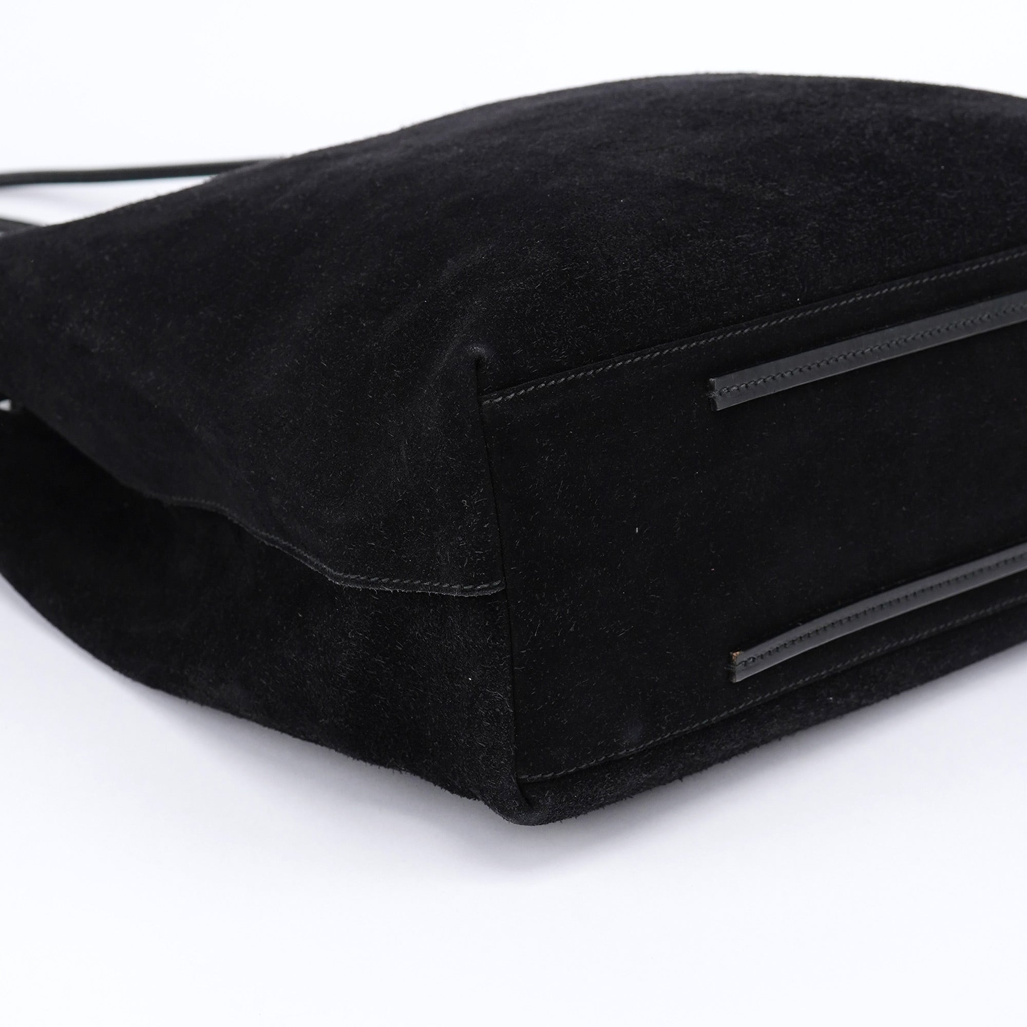 101340 Black Suede Tote Bag