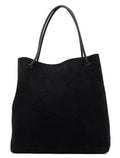 101340 Black Suede Tote Bag