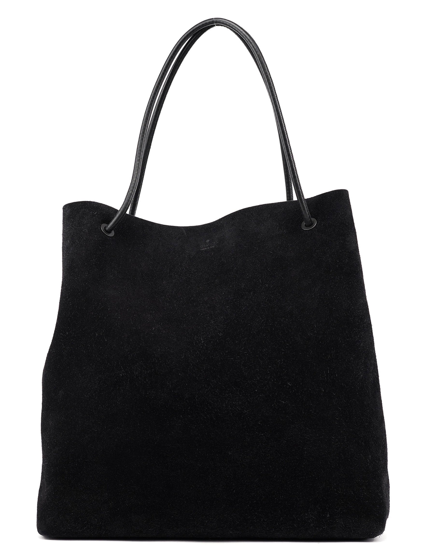 101340 Black Suede Tote Bag