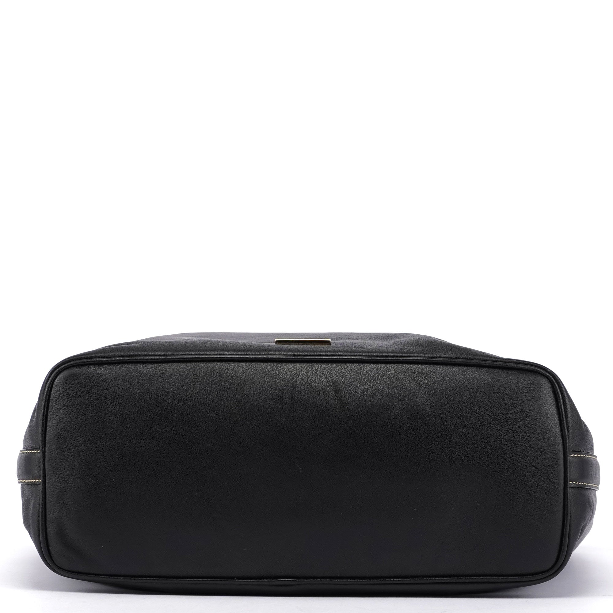 Black Vitello Hobo Shoulder Bag