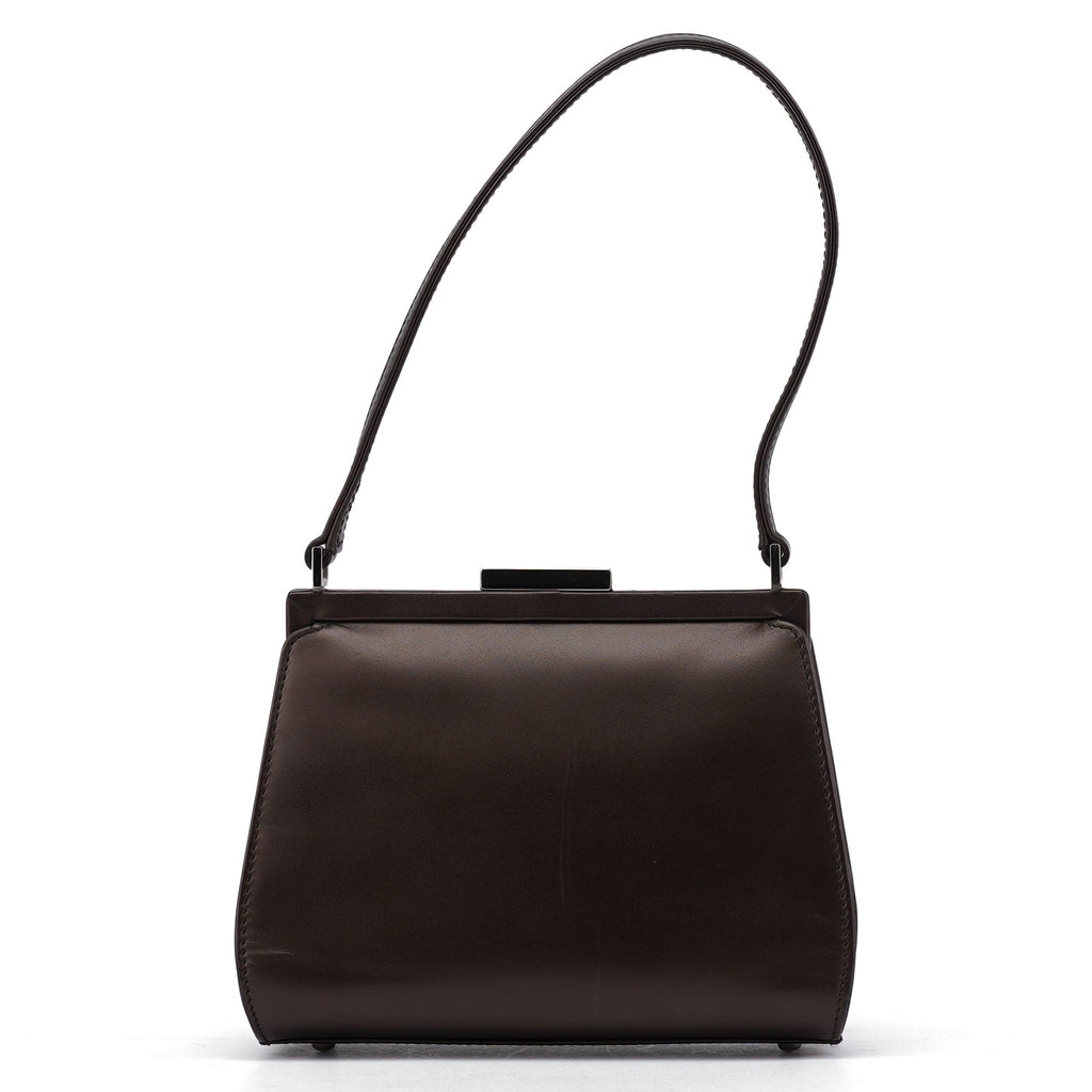 Bronze Calfskin Clutch Shoulder Bag