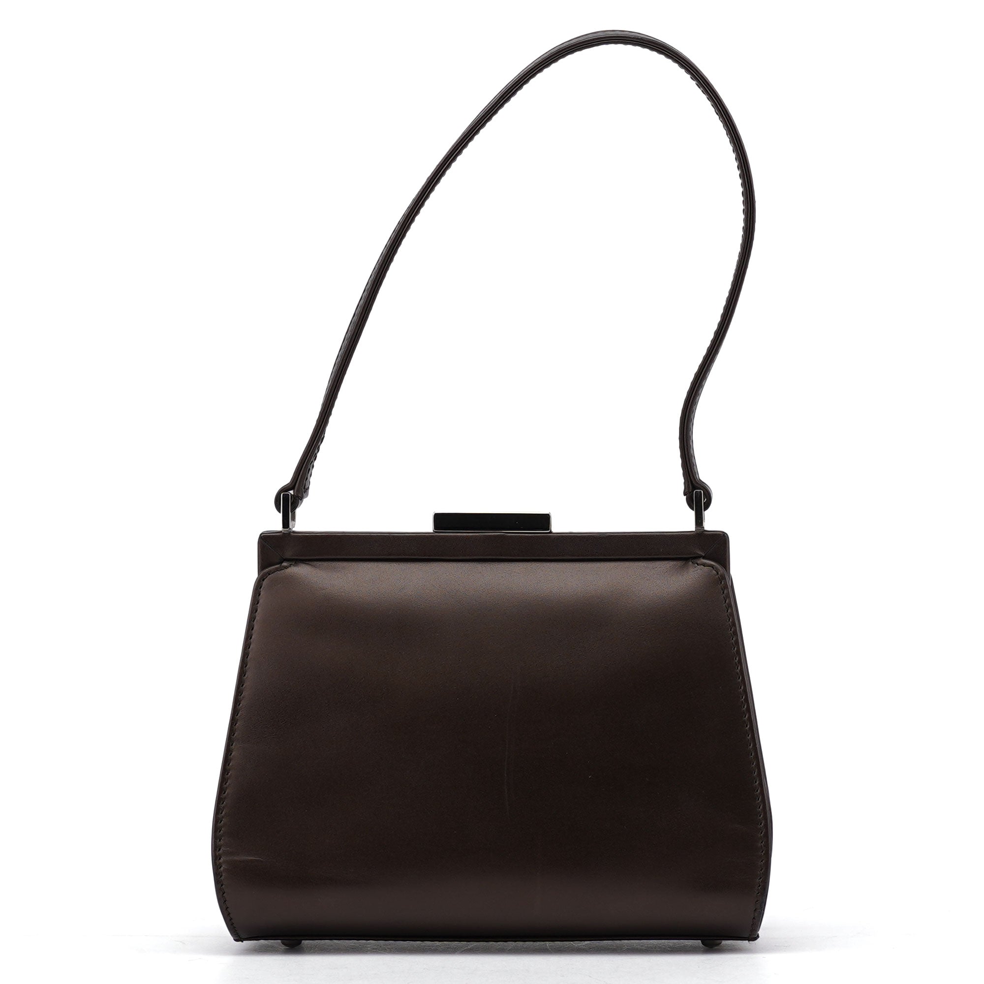 Bronze Calfskin Clutch Shoulder Bag