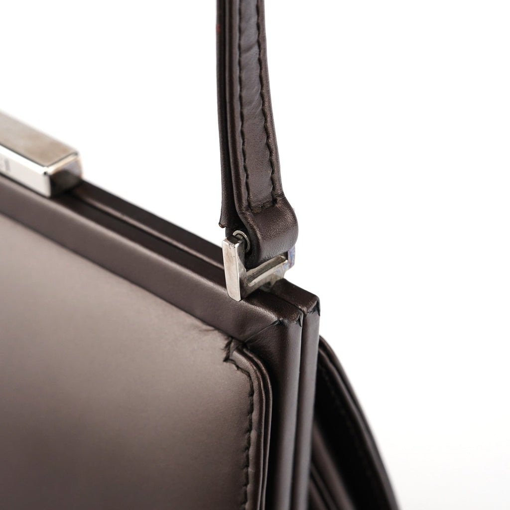 Bronze Calfskin Clutch Shoulder Bag