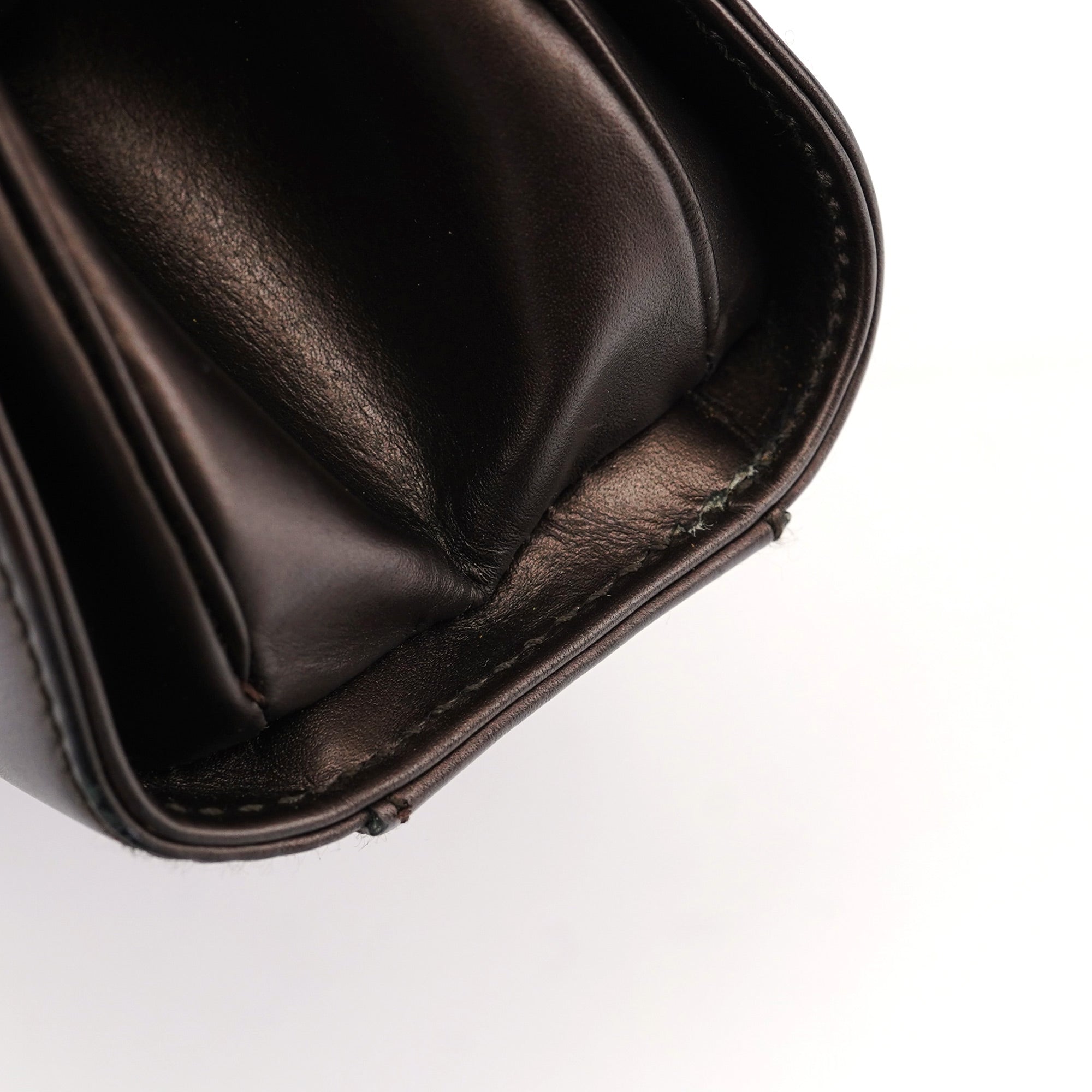 Bronze Calfskin Clutch Shoulder Bag