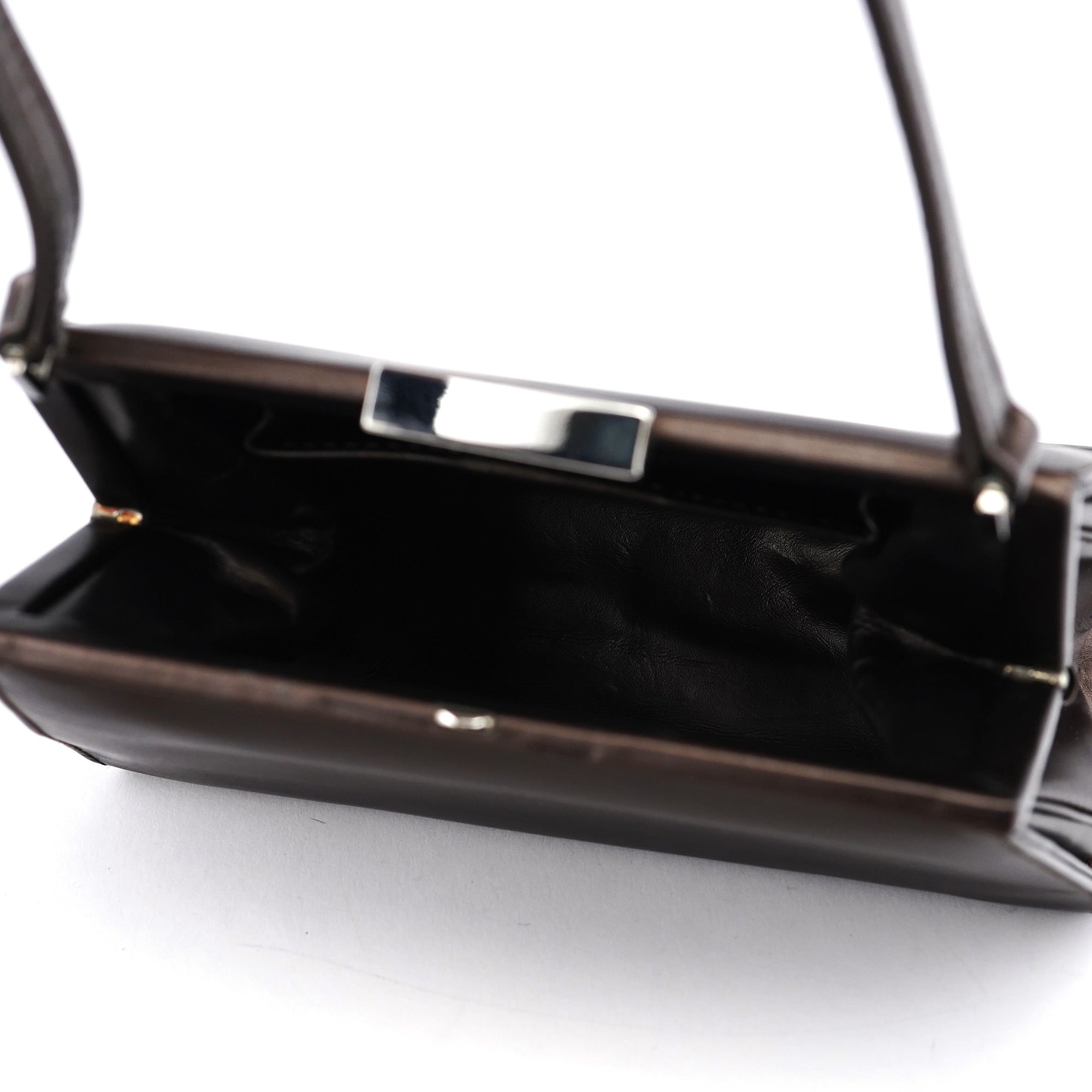 Bronze Calfskin Clutch Shoulder Bag