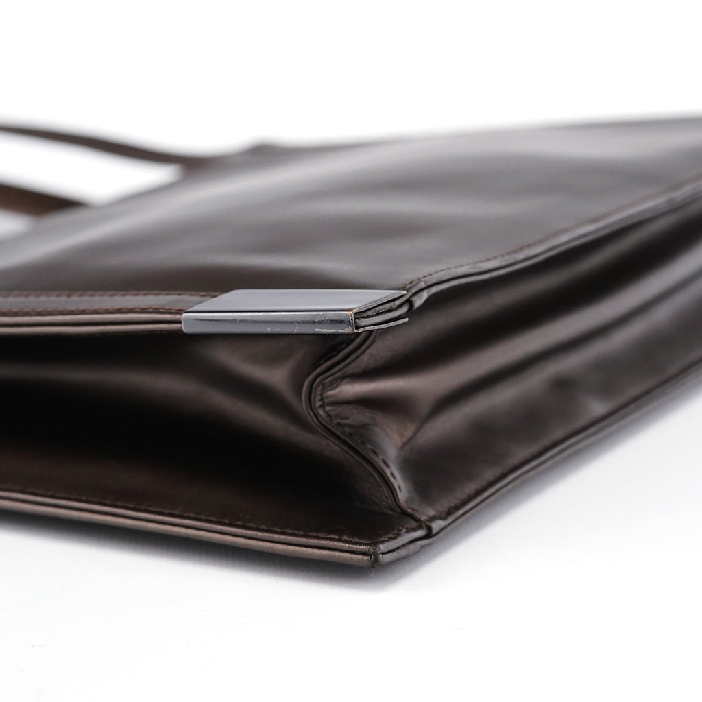 Bronze Calfskin Hobo Shoulder Bag