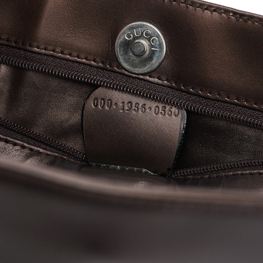 Bronze Calfskin Hobo Shoulder Bag