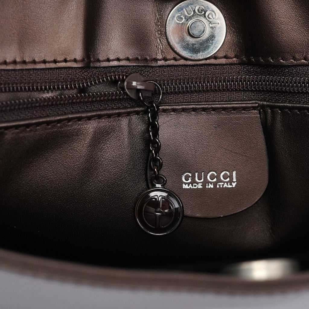 Bronze Calfskin Hobo Shoulder Bag