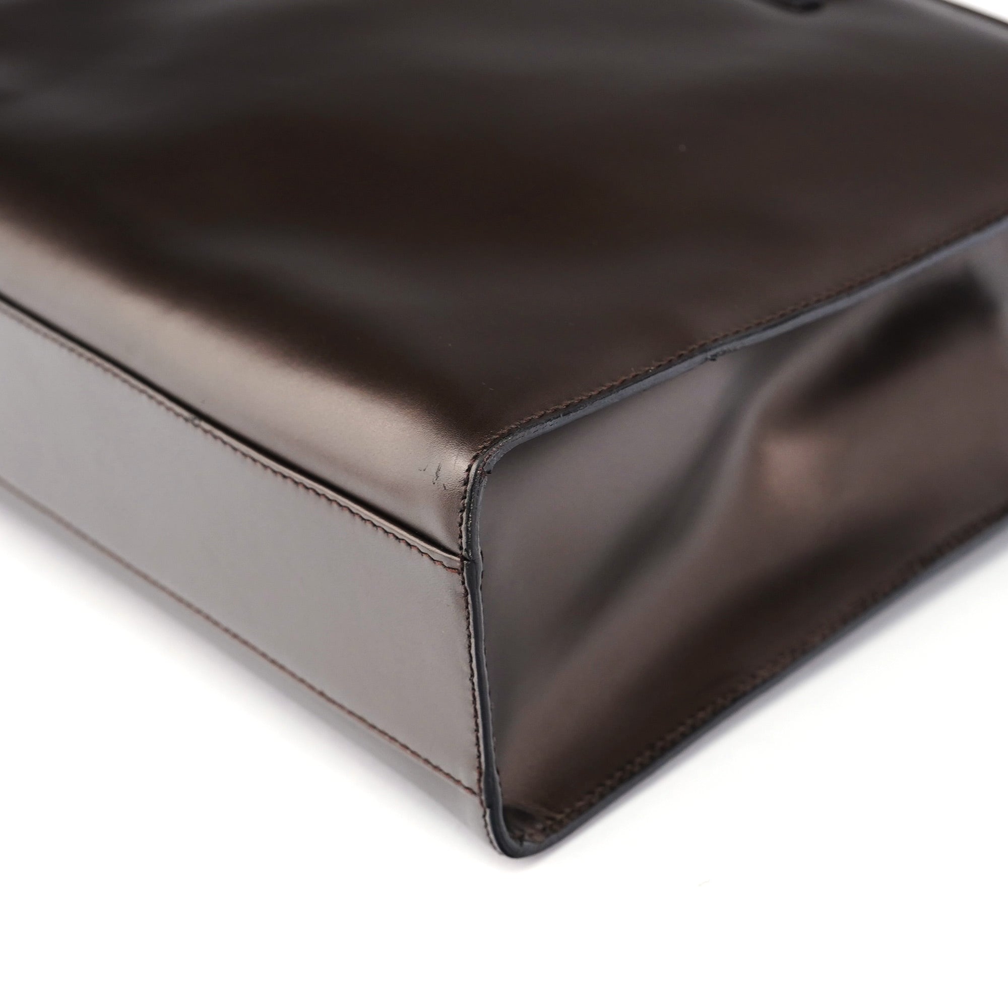 Bronze Leather 2-Way Tote Bag