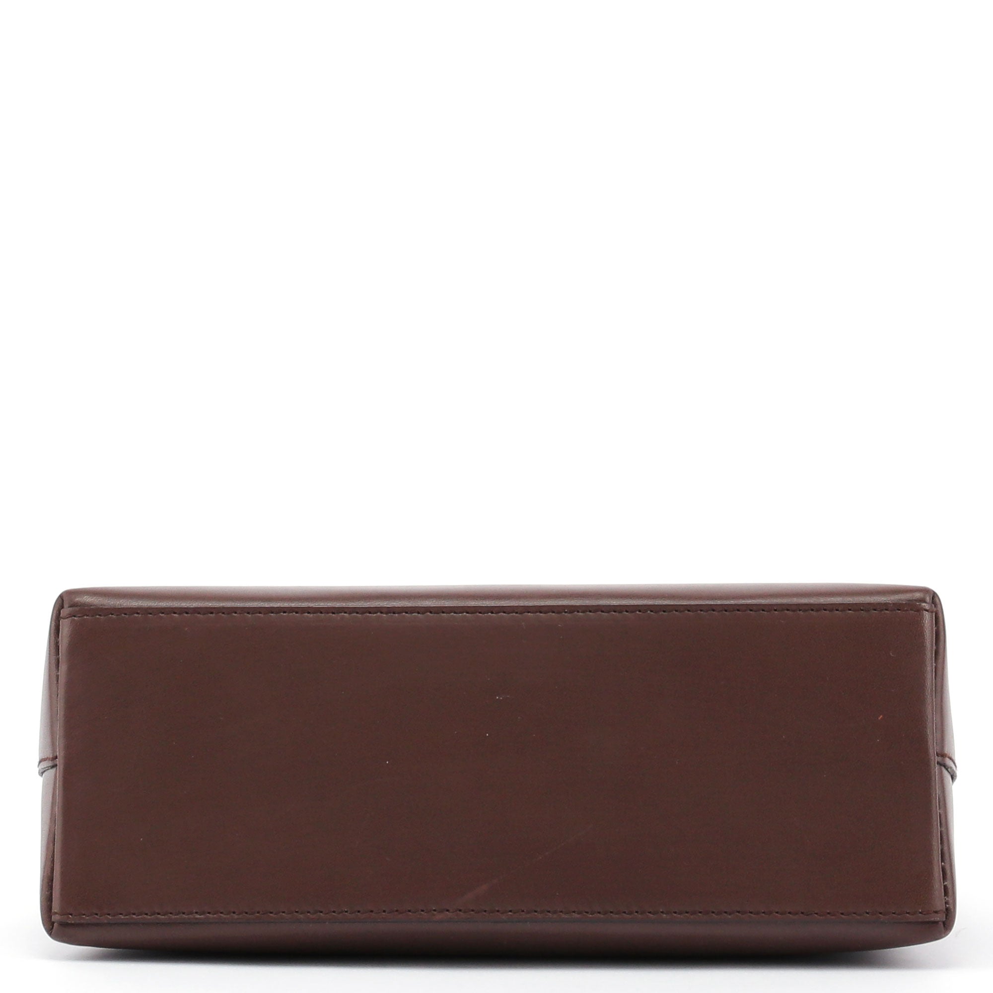 Brown Bamboo Top Handle Bag
