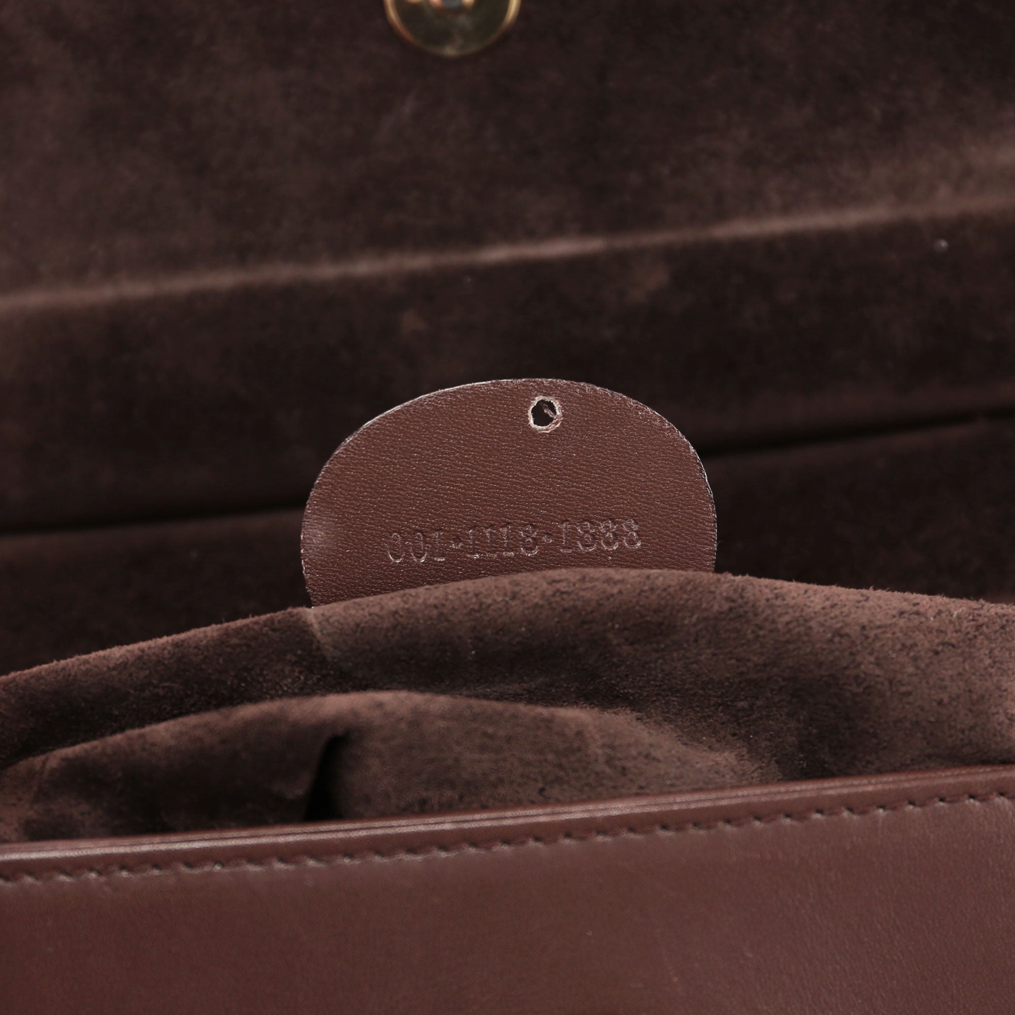 Brown Bamboo Top Handle Bag