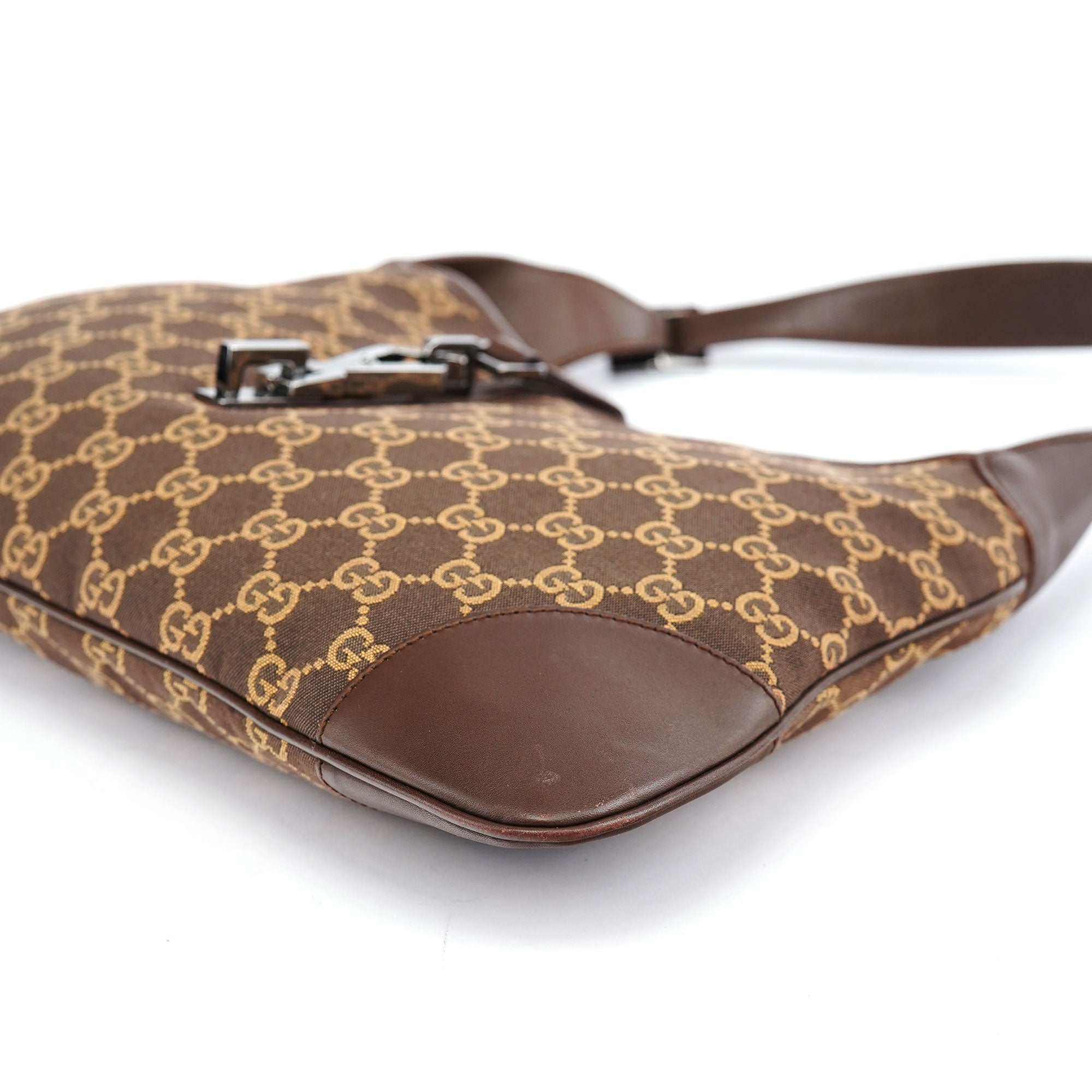 Brown Beige GG Jackie Shoulder Bag