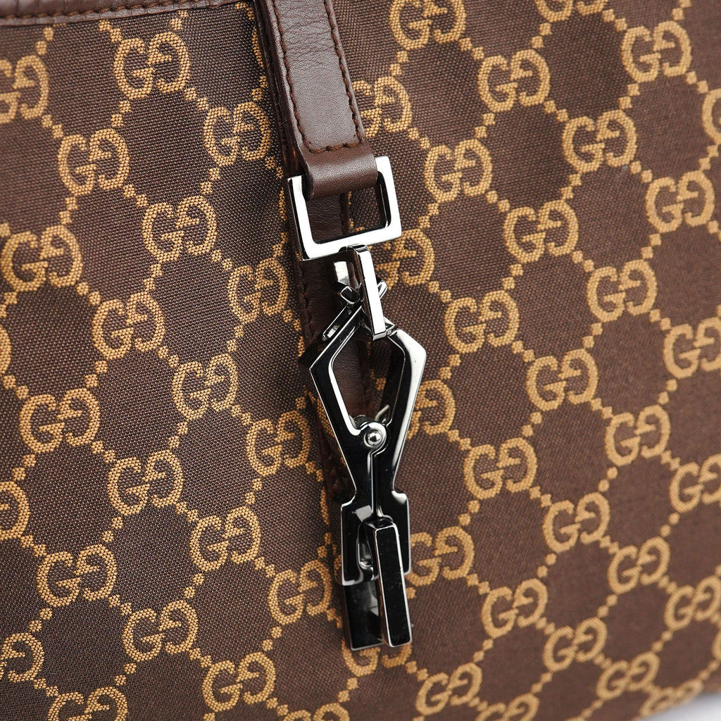 Brown Beige GG Jackie Shoulder Bag