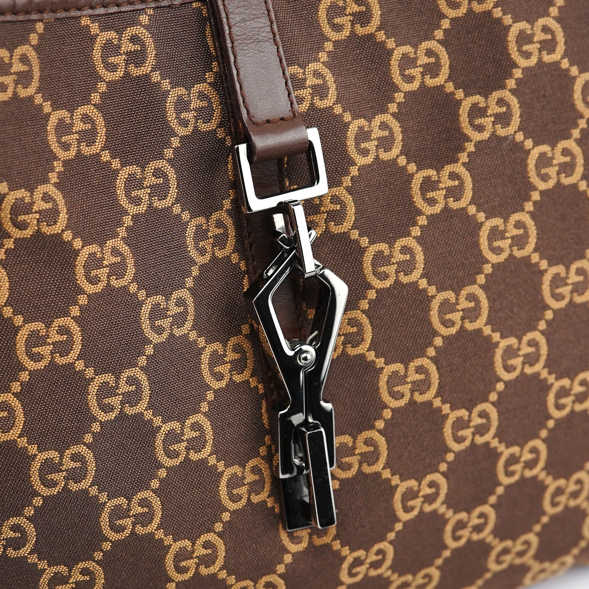 Brown Beige GG Jackie Shoulder Bag