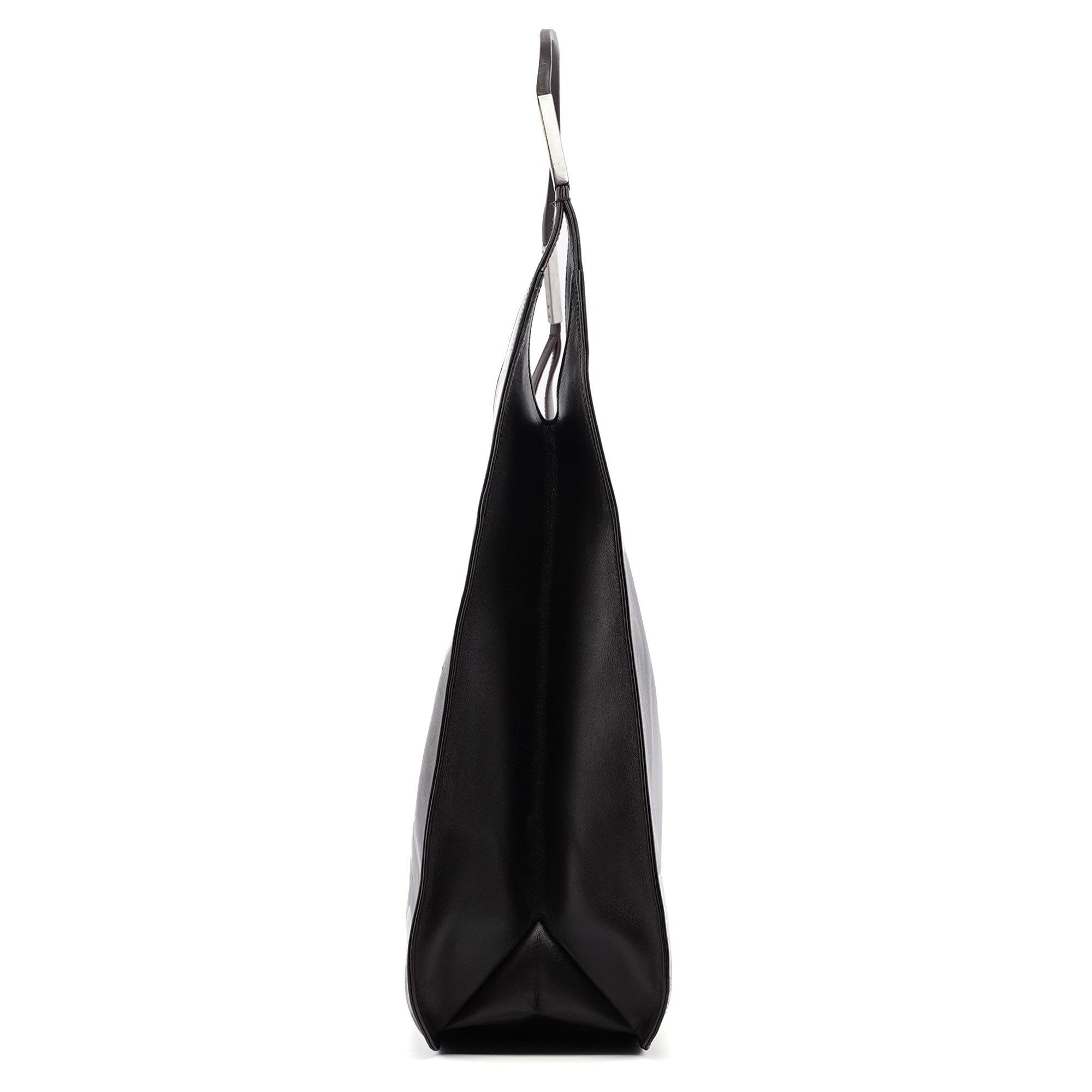 Brown Calfskin Hobo Shoulder Bag