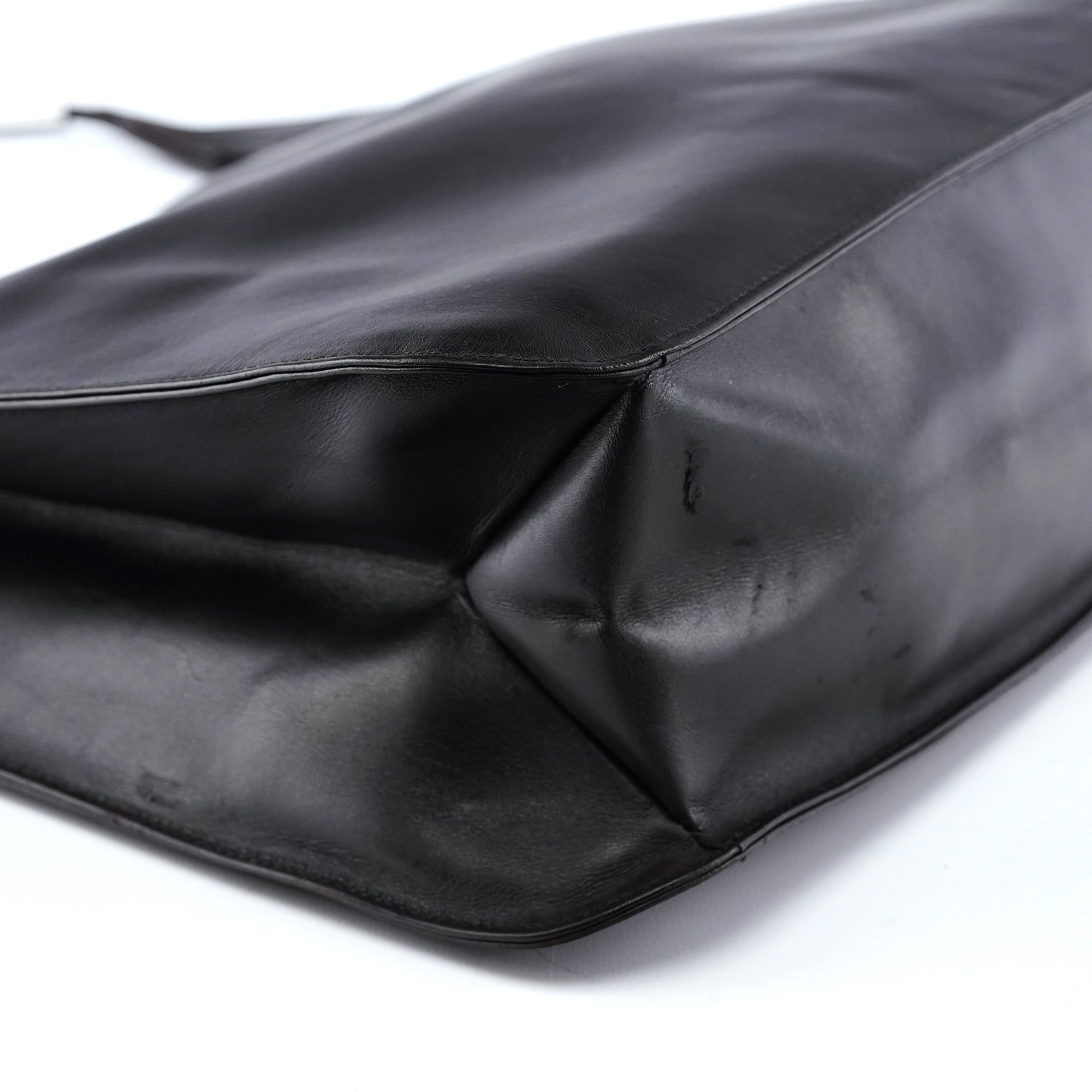 Brown Calfskin Hobo Shoulder Bag