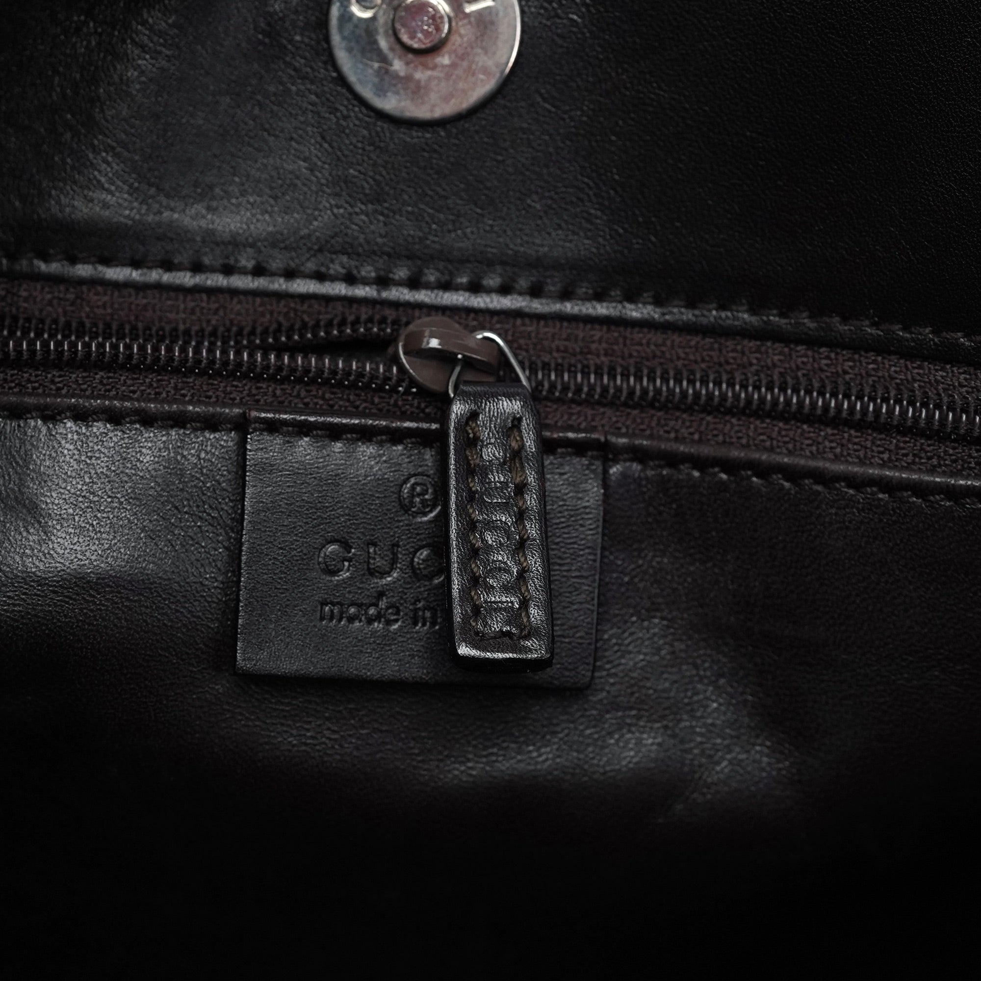 Brown Calfskin Hobo Shoulder Bag