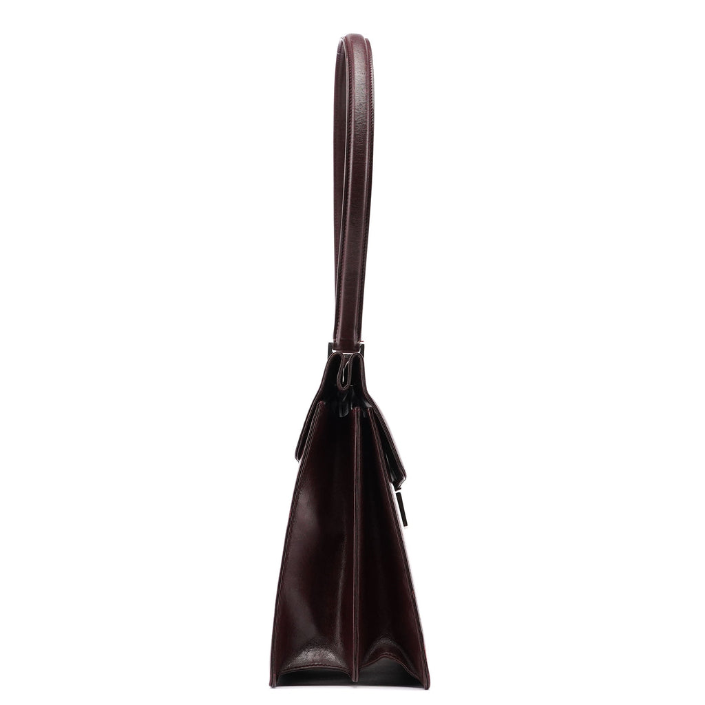 Brown Calfskin Square G Shoulder Bag