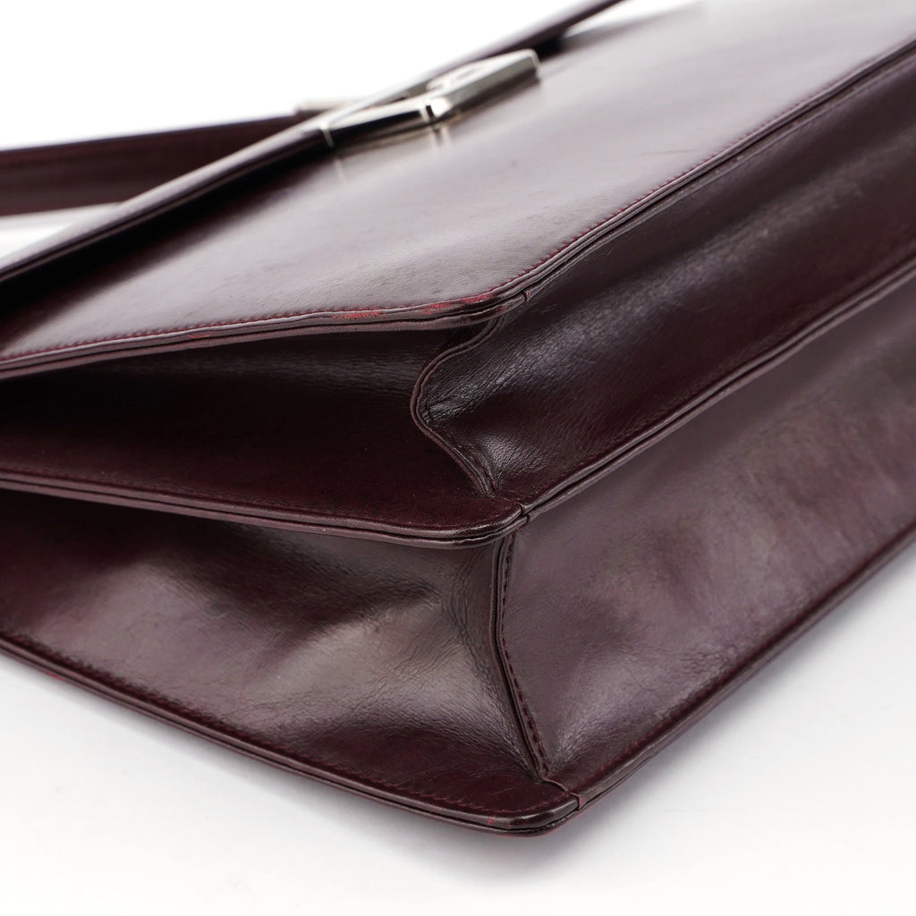 Brown Calfskin Square G Shoulder Bag