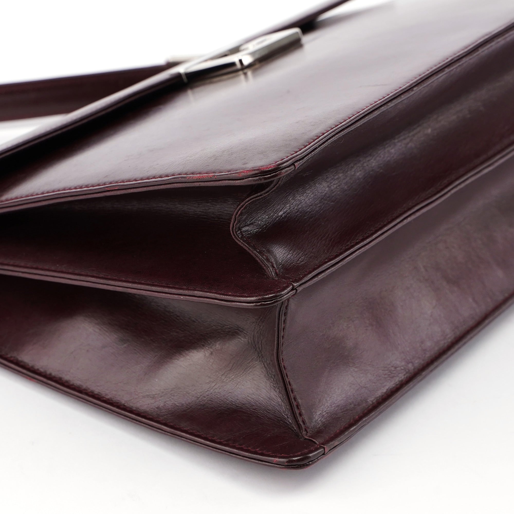 Brown Calfskin Square G Shoulder Bag