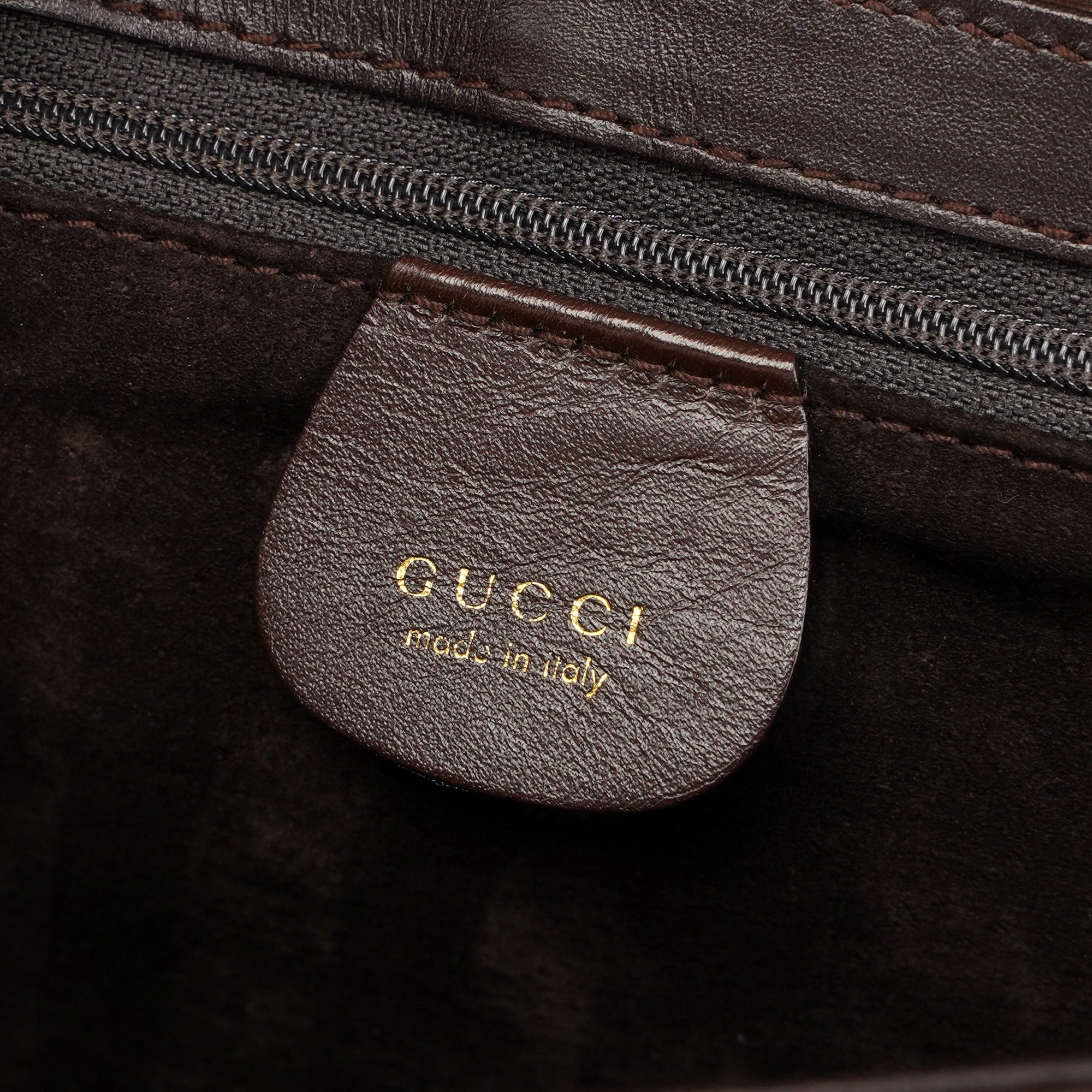 Brown Calfskin Square G Shoulder Bag