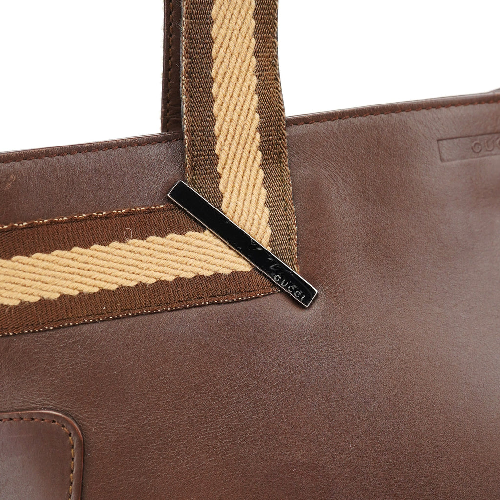 Brown Calfskin Tote Bag