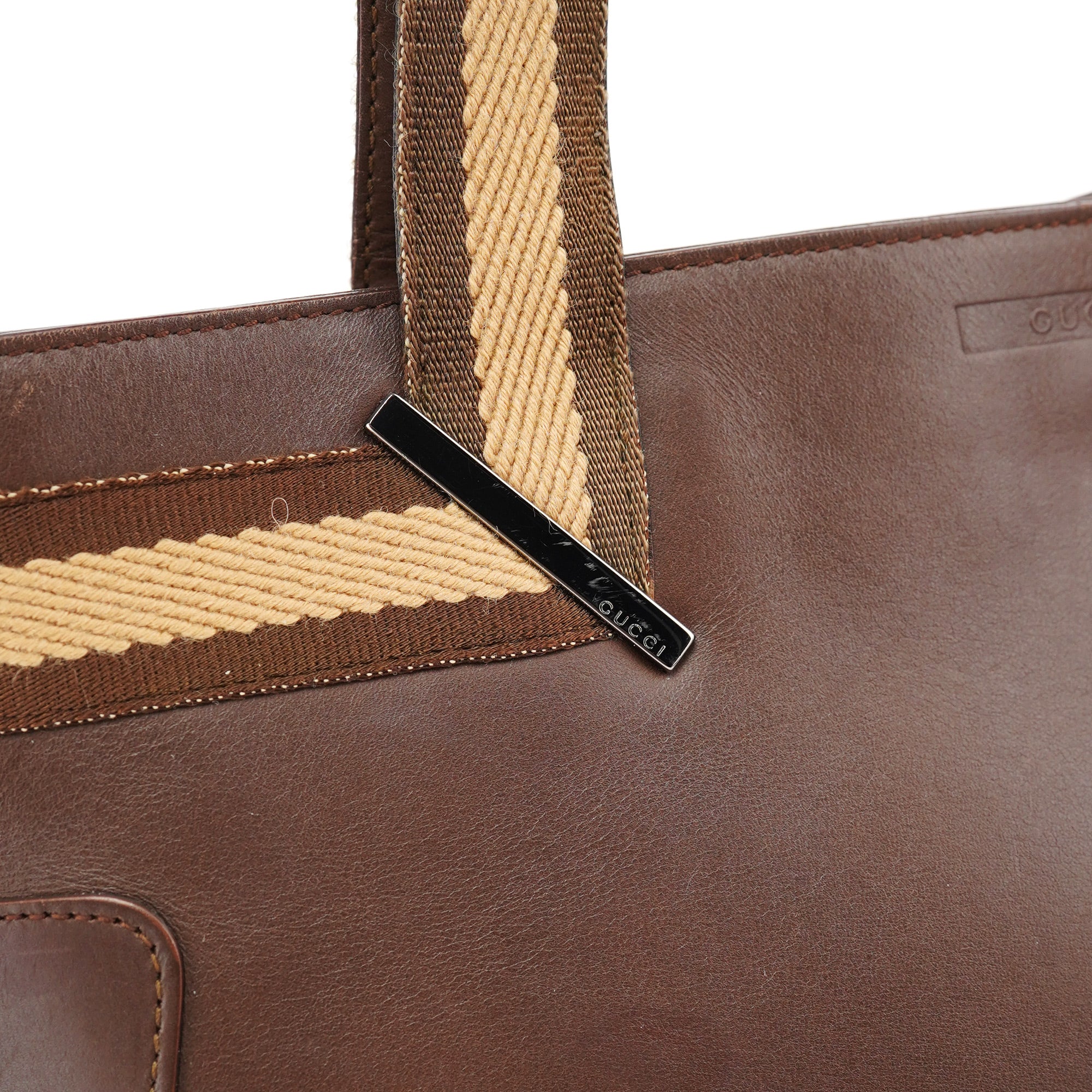 Brown Calfskin Tote Bag