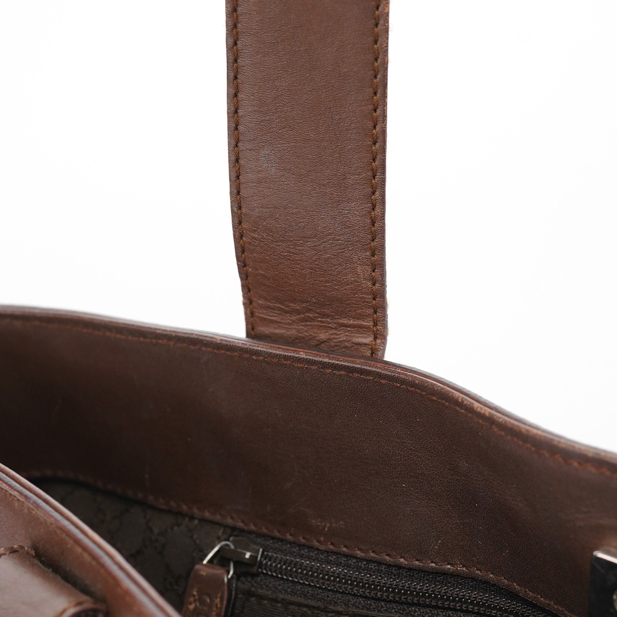 Brown Calfskin Tote Bag