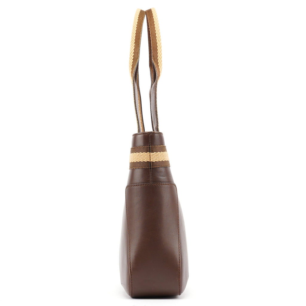 Brown Calfskin Tote Bag