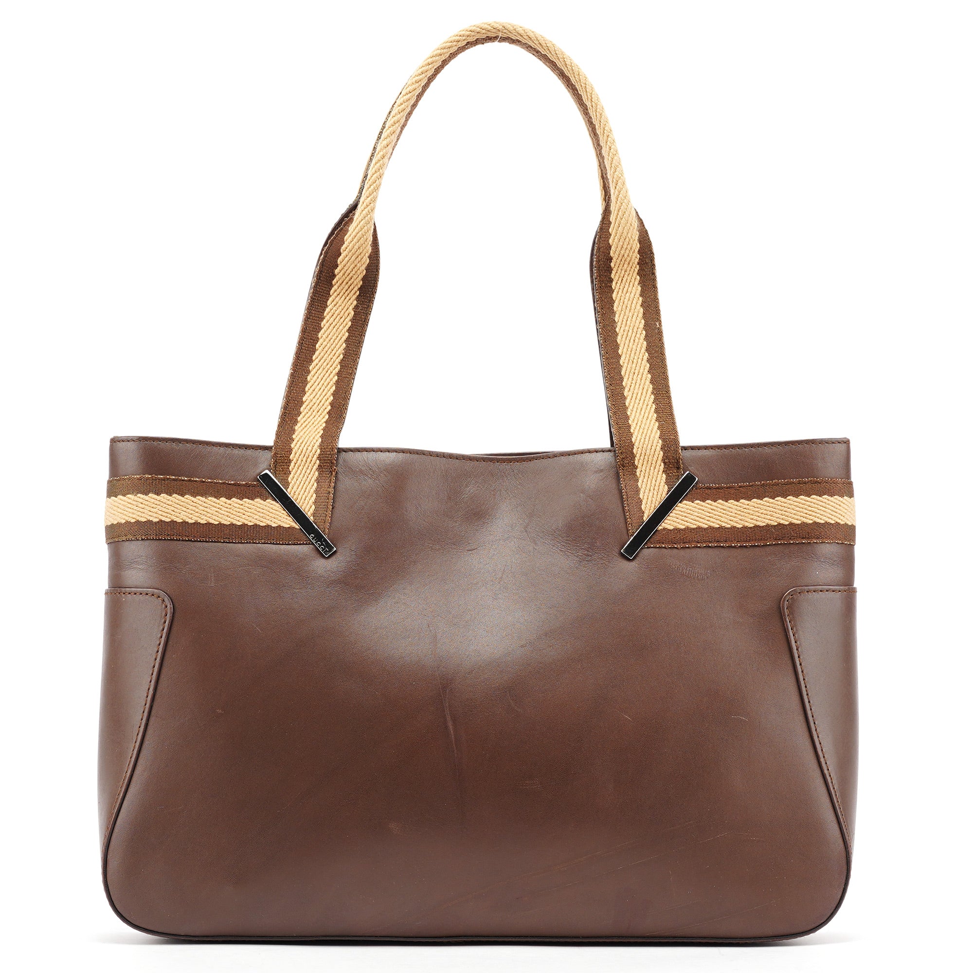 Brown Calfskin Tote Bag