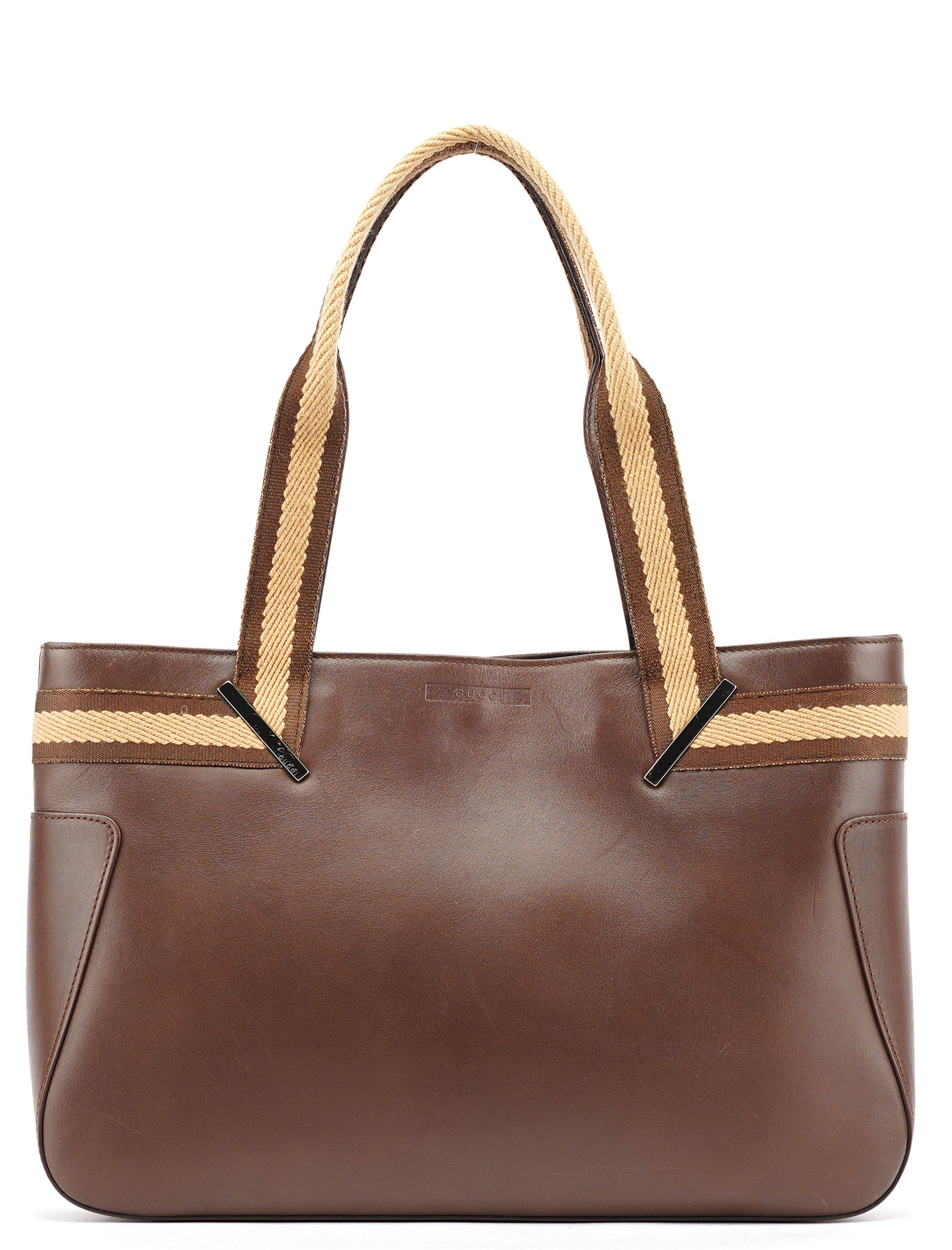 Brown Calfskin Tote Bag