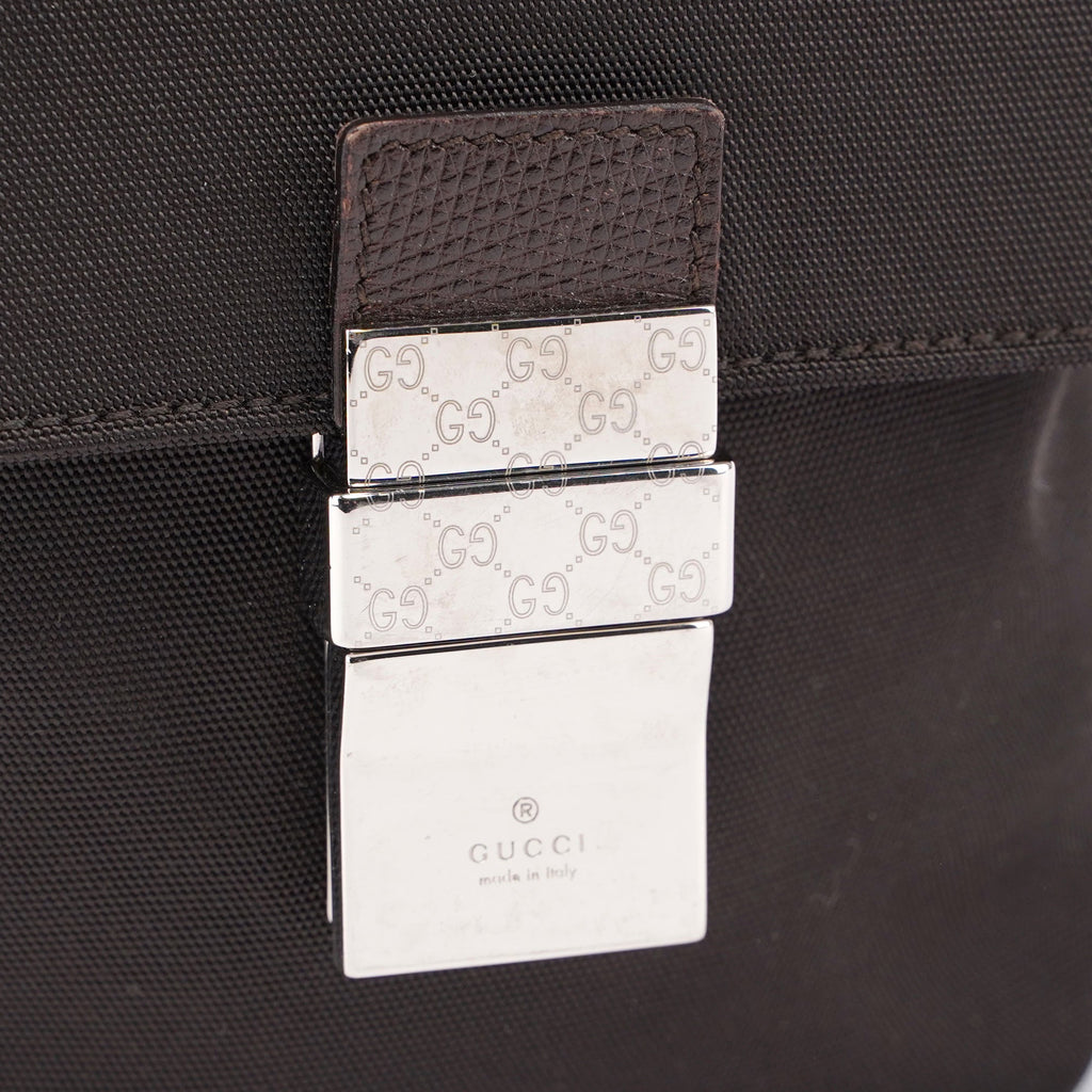 Brown Canvas Crossbody Bag