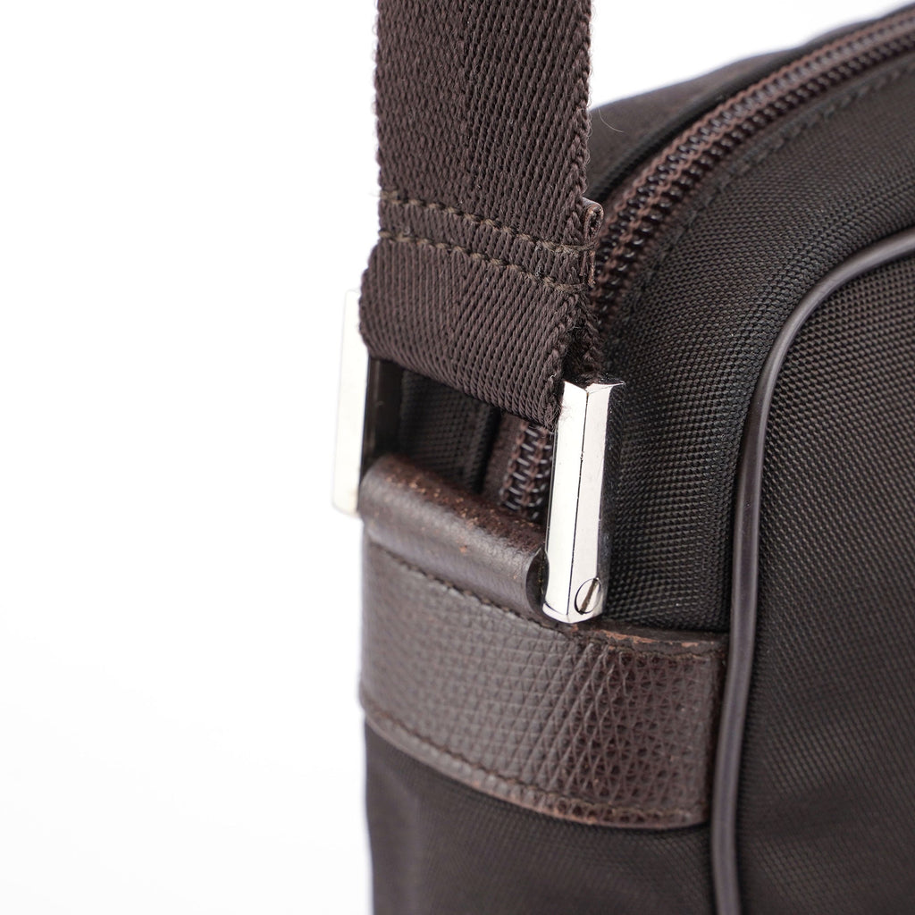 Brown Canvas Crossbody Bag