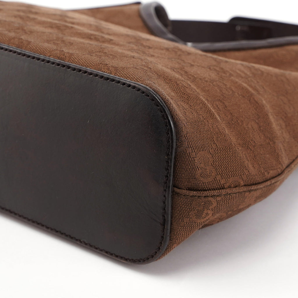 Brown Canvas GG Hobo Shoulder Bag