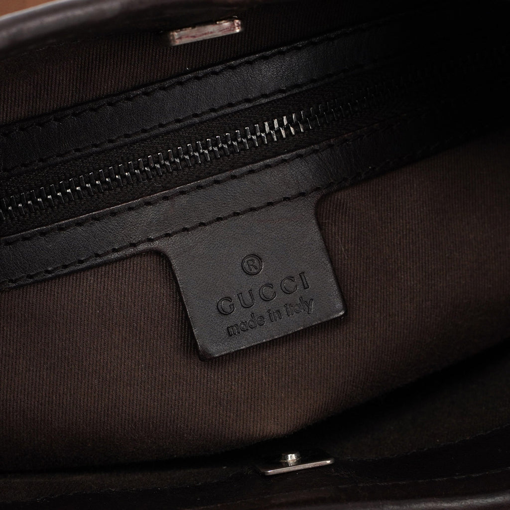 Brown Canvas GG Hobo Shoulder Bag