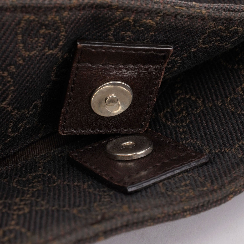Brown Canvas Leather GG Tote