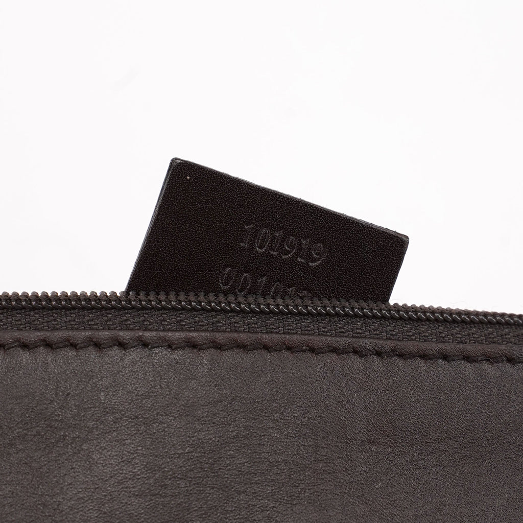 Brown Canvas Leather GG Tote