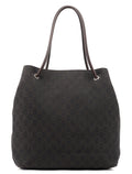 Brown Canvas Leather GG Tote Bag