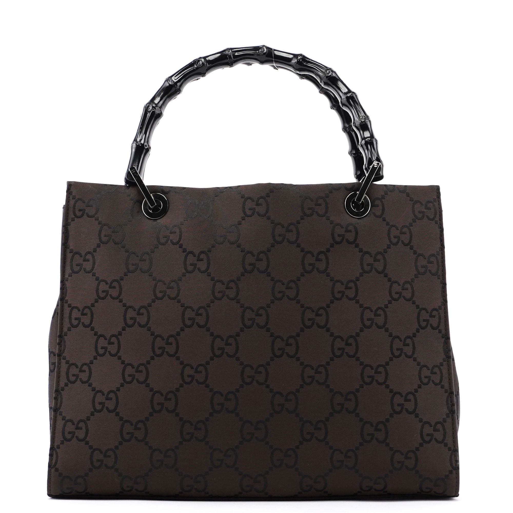 Brown GG Bamboo Tote 2way