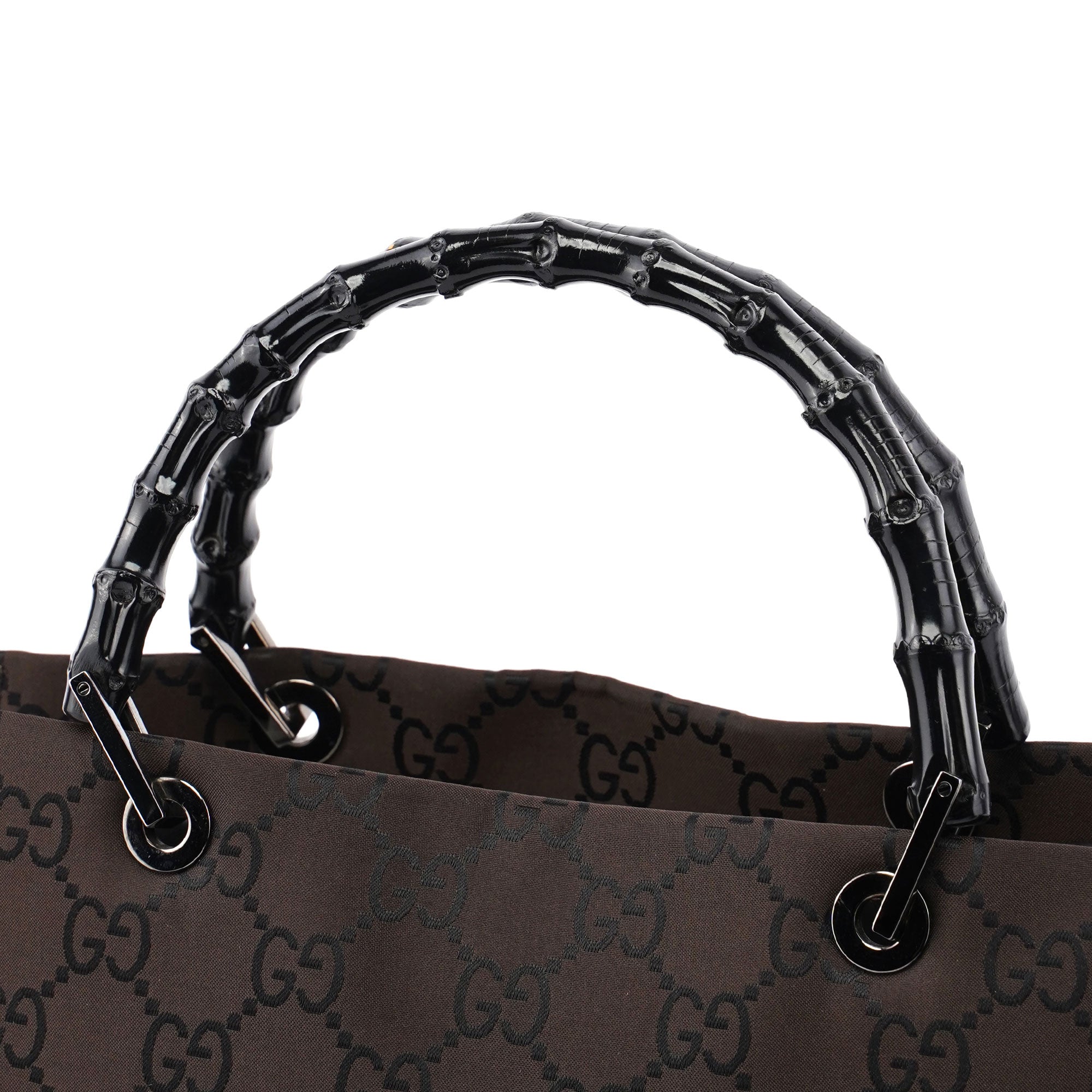 Brown GG Bamboo Tote 2way