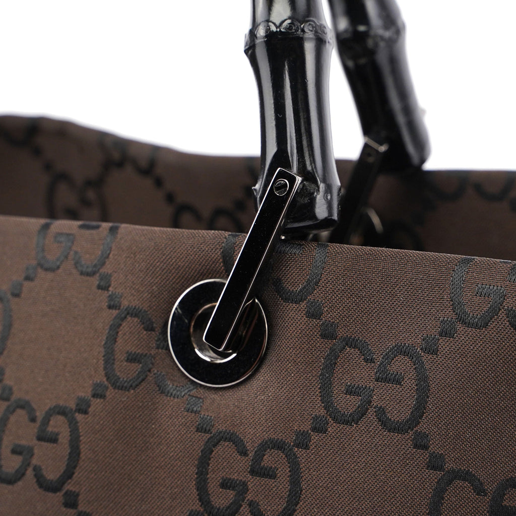Brown GG Bamboo Tote 2way