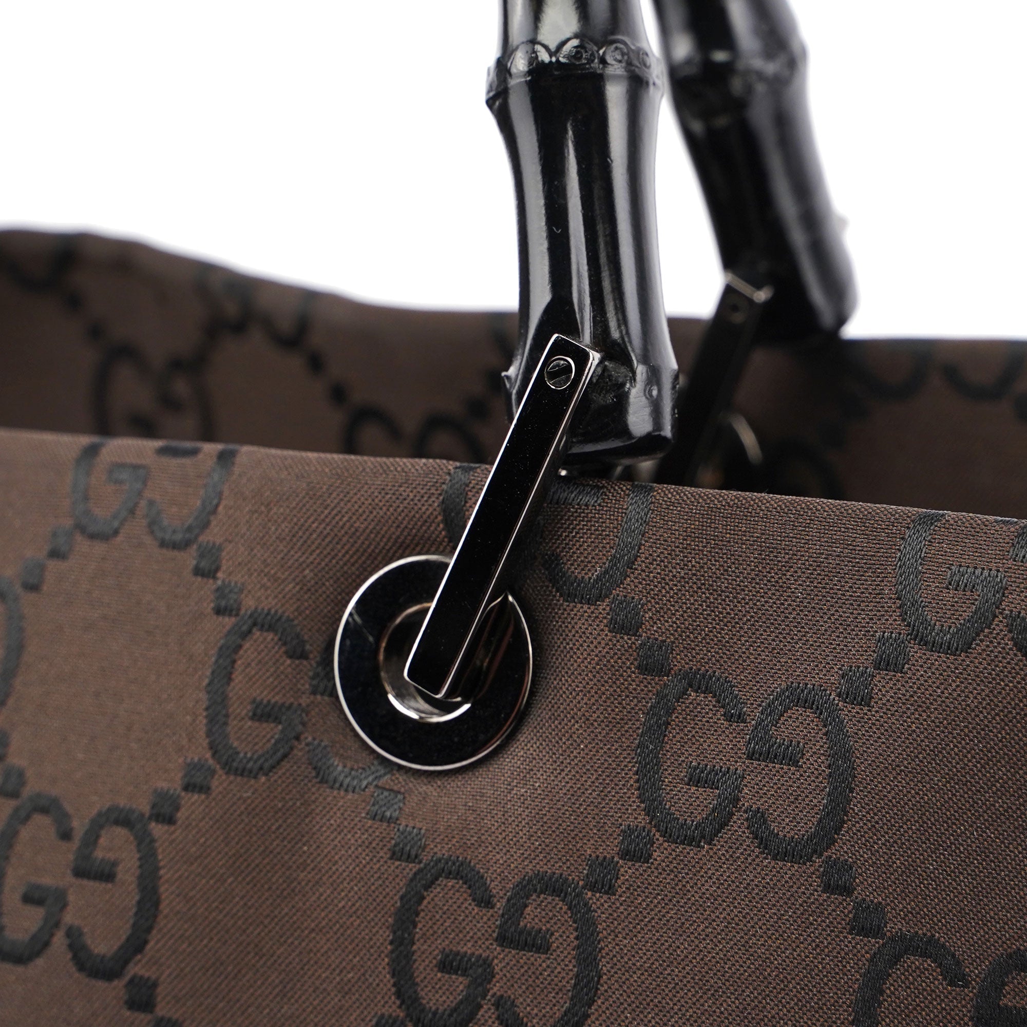 Brown GG Bamboo Tote 2way