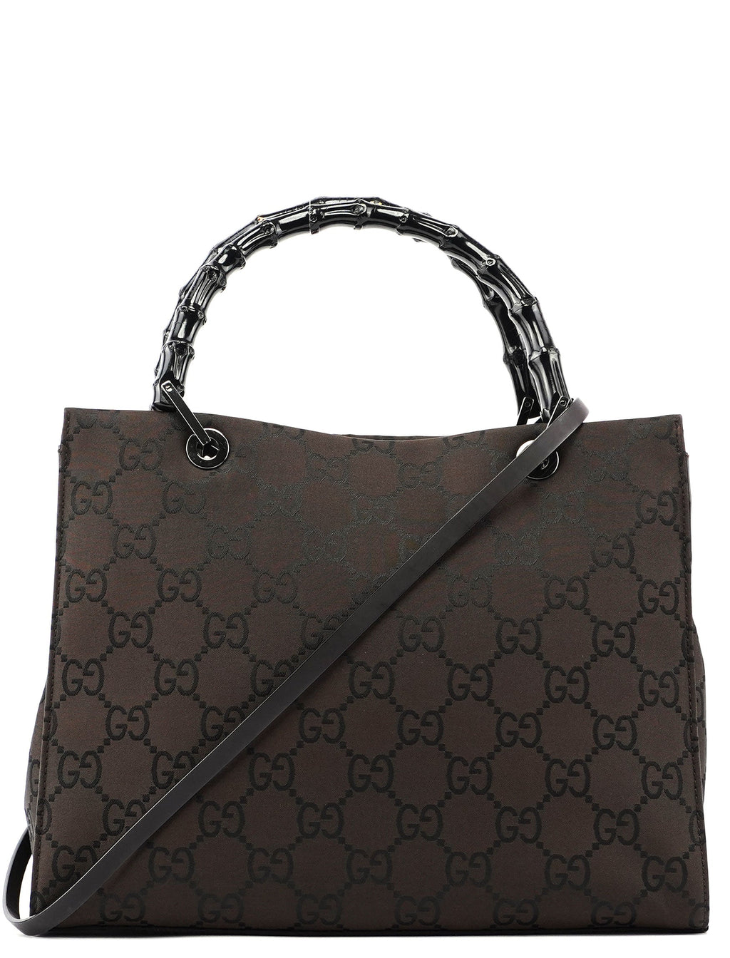 Brown GG Bamboo Tote 2way