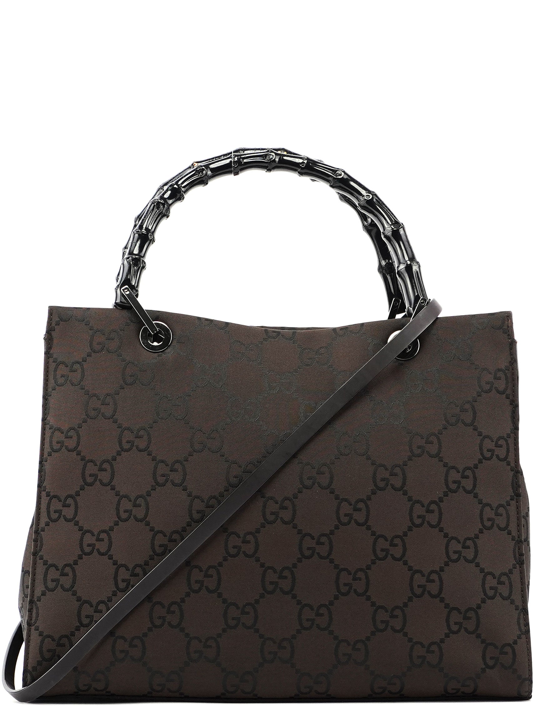 Brown GG Bamboo Tote 2way